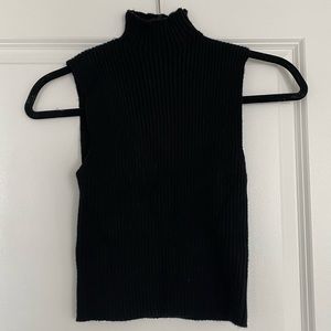 NWT Black Cropped Sweater Turtleneck